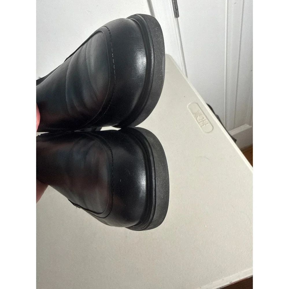 Mephisto Air-Jet Black Leather Slip On Loafers Mens Dress Shoes . Size 11 M